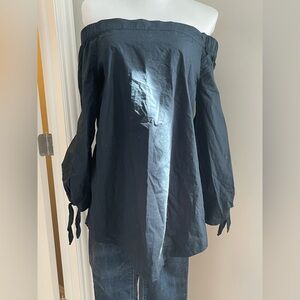 Free People Black Off-Shoulder Top